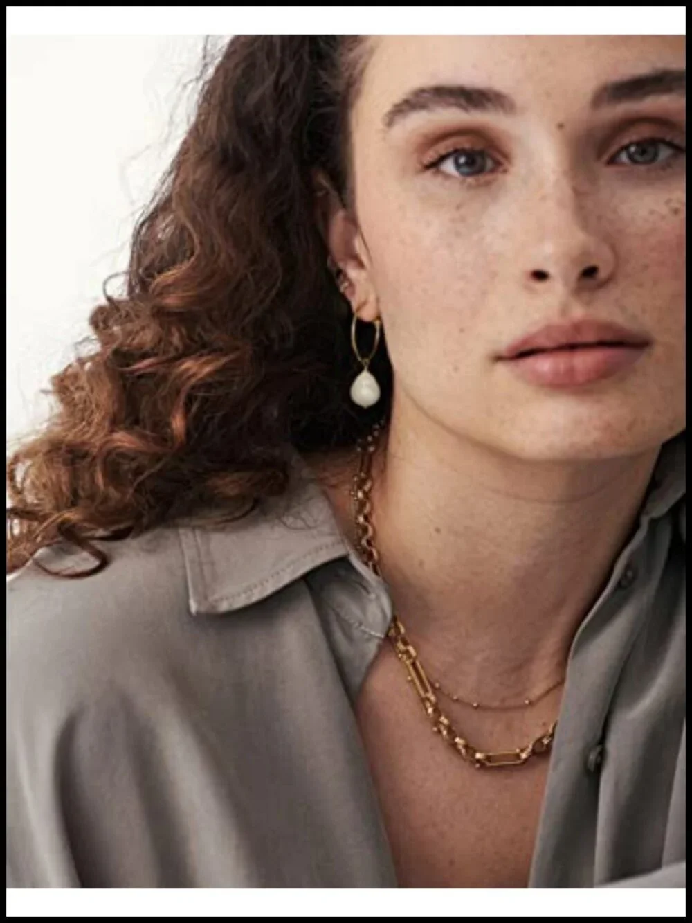 Gold Plated Huggie Hoop Drop Dangle Earrings with Baroque Pearl Charms